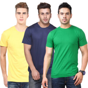 Ketex Round Neck Men's Polyester Blend Dri Fit T-Shirts (Pack of 3)