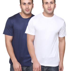 Ketex Round Neck Men's Polyester Blend Dri Fit T-Shirts (Pack of 2)