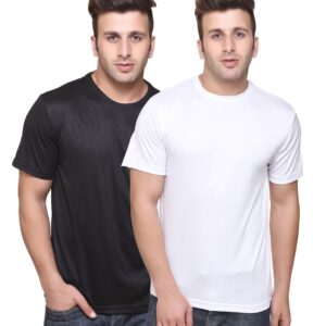 Ketex Round Neck Men's Polyester Blend Dri Fit T-Shirts (Pack of 2)