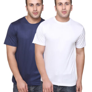 Ketex Round Neck Men's Polyester Blend Dri Fit T-Shirts (Pack of 2)