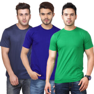 Ketex Round Neck Men's Polyester Blend Dri Fit T-Shirts (Pack of 3)