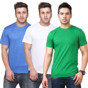 Ketex Round Neck Men's Polyester Blend Dri Fit T-Shirts (Pack of 3)
