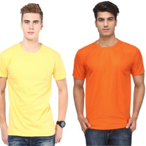 Ketex Round Neck Men's Polyester Blend Dri Fit T-Shirts (Pack of 2)