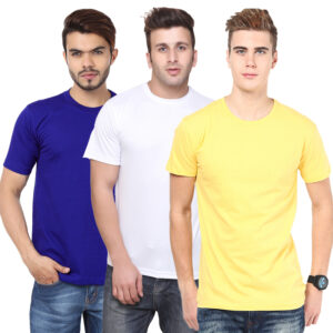 Ketex Round Neck Men's Polyester Blend Dri Fit T-Shirts (Pack of 3)