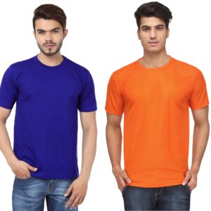 Ketex Round Neck Men's Polyester Blend Dri Fit T-Shirts (Pack of 2)