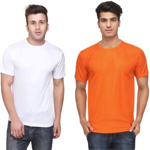 Ketex Round Neck Men's Polyester Blend Dri Fit T-Shirts (Pack of 2)