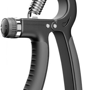 Premium Hand Grip Strengthener, Hand Exerciser Adjustable Resistance 10 To 60Kg, Grip Strength Trainer, Hand Gripper, Forearm Workout Training Equipment for Injury Recovery Athletes (Black)
