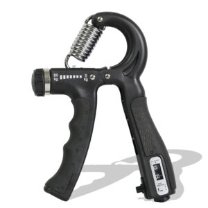 Premium Counter 10Kg To 60Kg Weight Adjustable Professional Counter Hand Gripper for Men & Women | Counter Hand Grip|Finger Exerciser|Power Gripper|Black Color|