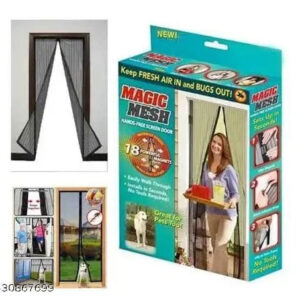 Polyester Magnetic Mosquito Net for Door | Mosquito Curtain for All Door Types & Sizes | Auto-Closing Insect Screen to Keep Mosquito Out