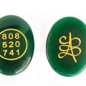 NAYA CRYSTAL Natural Green Jade Zibu Symbol Money Magnet Coin
