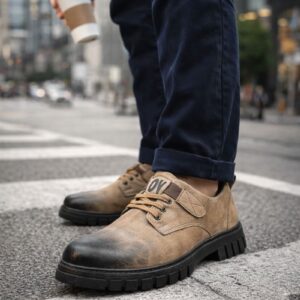 Beige Men’s Rugged Casual Shoes
