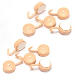 Self Adhesive Sticky Hooks - Set of 10 for Kitchen, Bathroom, Bedroom - Waterproof & Durable ( default, Standard ).