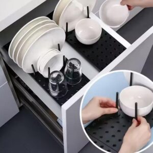 Drain Shelf Dish Drying Rack Kitchen Drawer Organizer