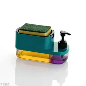3 in 1 Soap Dispenser for Kitchen Dishwasher Liquid Dispenser Pump with Sponge Kitchen Cleaner