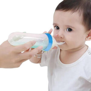 Plastic Feeder Bottle for Baby (Blue, 90 ml)