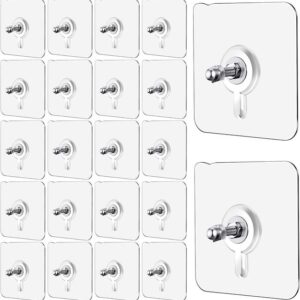 Wall Mount Screw Hooks for Kitchen Bathroom Bedroom Living Room 20 Pcs