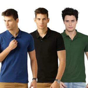 Everyday Cotton Polo T‑Shirt Set – Pack of 3