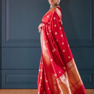 Banarasi Silk Zari Woven Saree for Women (Multicolor, 6.3 m)