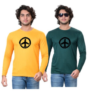 Casual Cotton Blend Printed T-Shirt for Men – Pack of 2