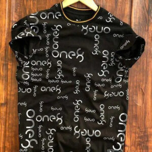 Men’s Printed Round Neck T-Shirt – Black Casual Wear