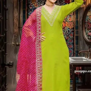 Kurta With Dupatta And Bottomwear (Multicolor)