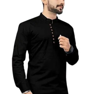 Men's Slim Fit Full Sleeve Cotton Short Kurta Pack of 3