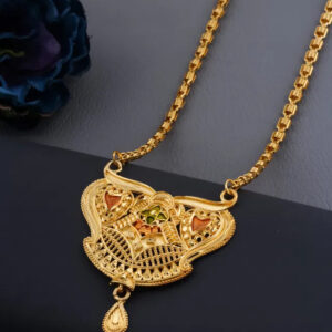Traditional Gold plated Ki Mala Design With Chen Ladi Long Mangalsutra