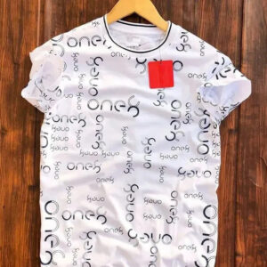 Men’s Printed Round Neck T-Shirt – White Casual Wear