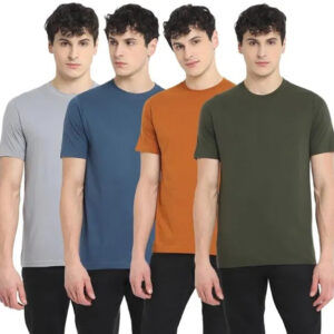 Men’s Cotton Crew Neck T-Shirt Combo – Pack of 4