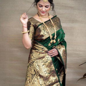 Banarasi Silk Embellished Saree for Women (Multicolor, 6.3 m)