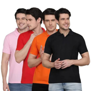Men’s Cotton Polo T-Shirt Combo Pack