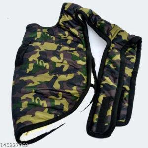 Fabric Winter Army Print Coat for Dog (Multicolor, 16 inches)