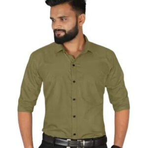 Men’s Mehandi Slim Fit Formal & Casual Shirt Full Sleeve Solid Shirt Pack of 3