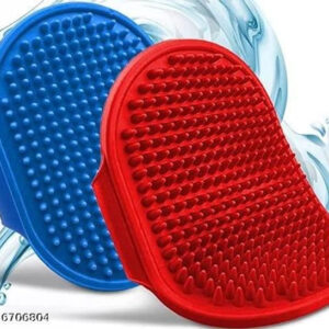 Silicone Massage Bath Glove for Pet (Multicolor, Pack of 2)