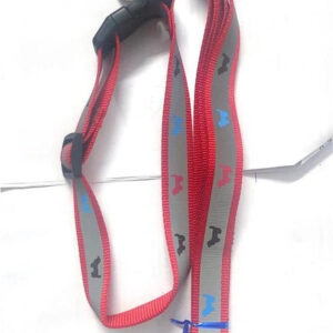 ABS Plastic Coller Belt with 5 Feet Leash for Pet (Multicolor, 1.25 inches) (Set of 1)