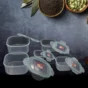 Kitchen Containers Set, Fridge Storage Boxes, Plastic Containers for Kitchen Organizer, Kitchen Accessories Items for Storage Organizer, Snap-Seal (lunch box/storage organizer) (5 Ps Set).