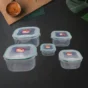 Kitchen Containers Set, Fridge Storage Boxes, Plastic Containers for Kitchen Organizer, Kitchen Accessories Items for Storage Organizer, Snap-Seal (lunch box/storage organizer) (5 Ps Set).